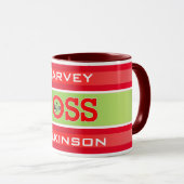 Mug Le patron / Da Boss avec votre nom (Devant droit)