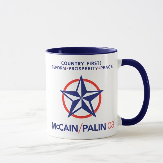 Mug Le pays de McCain/Palin tiennent le premier rôle (Droite)