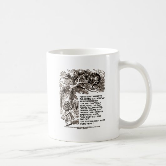 Mug Le pays des merveilles Alice vont parmi la (Droite)