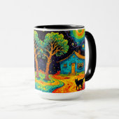 Mug "Le paysage cosmique : nuit mystique" (Devant droit)