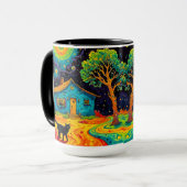 Mug "Le paysage cosmique : nuit mystique" (Devant gauche)