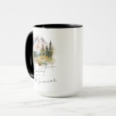 Mug Le paysage de l'aquarelle du Mont Rainier (Devant gauche)