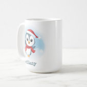Mug Le Penguin Dancing Nom personnalisé Noël 15oz (Devant gauche)