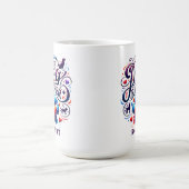 Mug Le père chien Rétro Typographie (Centre)