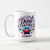 Mug Le père chien Rétro Typographie (Gauche)