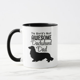 Mug Le père Dachshund Le Cheveux le plus génial du mon