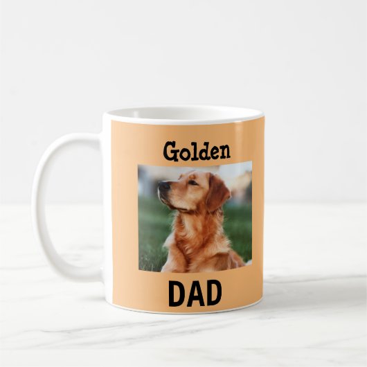 Mug Le père d'or du père Golden Retriever (Gauche)