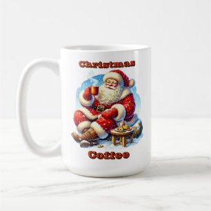 Mug Le Père Noël aime les cookies et les boissons chau