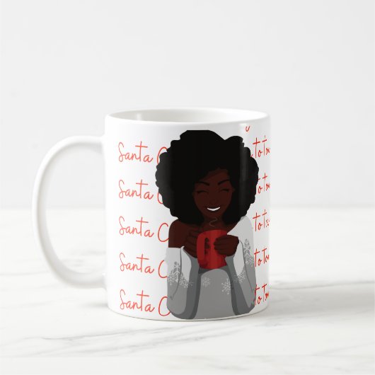 Mug Le Père Noël arrive en vacances en ville (Gauche)
