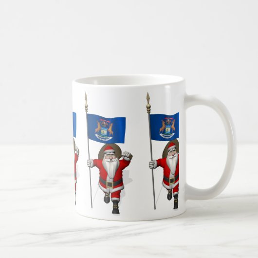 Mug Le Père Noël Avec L'Entrée Du Michigan (Droite)