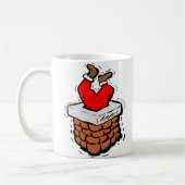 Mug Le Père Noël Coincé À Chimney (Gauche)