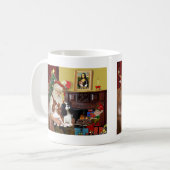 Mug Le Père Noël et 2 Cavalier Kings Charles (Devant gauche)