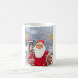 Mug Le Père Noël et Cadeaux de Noël Chien-taureau fran