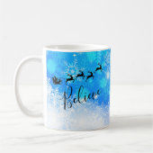 Mug Le Père Noël et son renne volant - Croyez (Gauche)