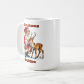 Mug Le Père Noël interagit avec un renne doux (Devant gauche)