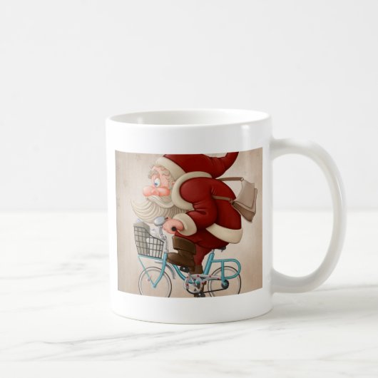 Mug Le père noël monte la bicyclette (Droite)