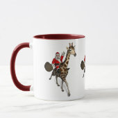 Mug Le Père Noël Monte Une Girafe (Gauche)