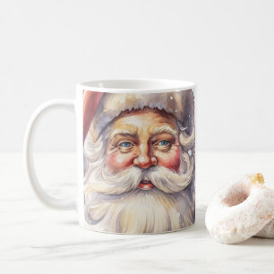 Mug Le Père Noël rétro dans un Noël Casquette rouge