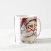 Mug Le Père Noël rétro dans un Noël Casquette rouge (Devant droit)