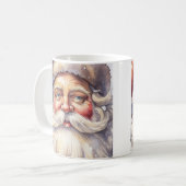 Mug Le Père Noël rétro dans un Noël Casquette rouge (Devant gauche)
