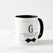 Mug Le Père Personnalisé de la Cravate Monogram Bow Gr (Devant droit)
