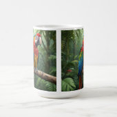 Mug Le perroquet de Macaw dans la jungle (Centre)