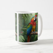Mug Le perroquet de Macaw dans la jungle (Devant droit)
