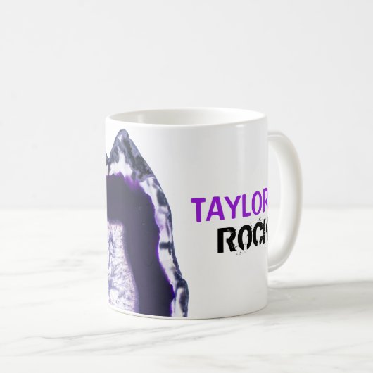 Mug Le *~* personnalisent l'agate NOMMÉE Geode de (Devant droit)