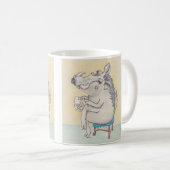 Mug Le phacochère humoristique de la broderie (Devant droit)