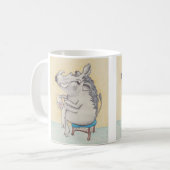Mug Le phacochère humoristique de la broderie (Devant gauche)