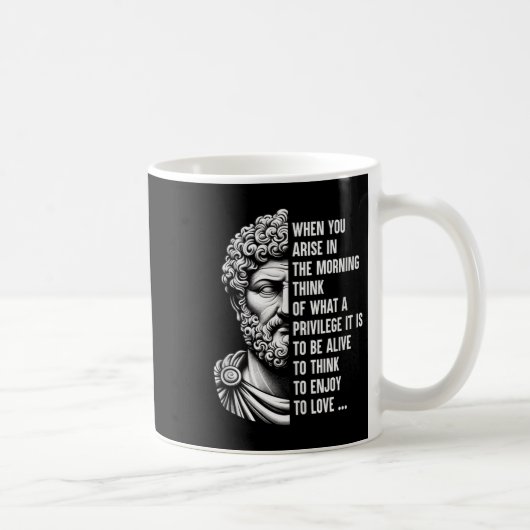 Mug Le philosophe stoïque Marcus Aurelius Motivation d (Droite)