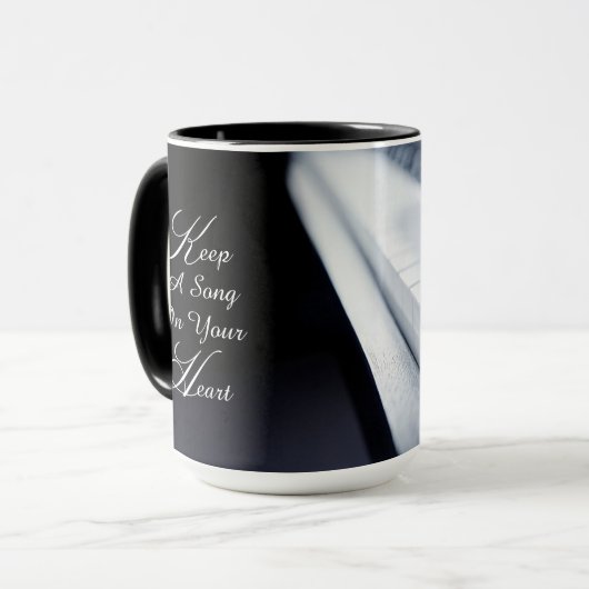 Mug Le piano maintiennent une chanson dans votre coeur (Devant gauche)