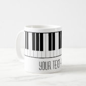 Mug Le piano nommé fait sur commande verrouille (Devant gauche)