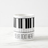 Mug Le piano nommé fait sur commande verrouille (Centre)