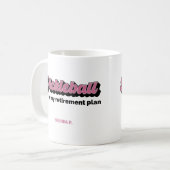 Mug Le Pickleball Est Mon Plan De Retraite Avec Nom (Devant gauche)