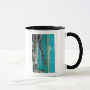 Mug Le pilier et la plage et Long Beach
