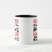 Mug Le pilote d'hélicoptère aime les chiens (Centre)