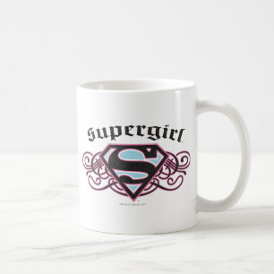 Mug Le Pin de Supergirl dépouille le noir et le rose