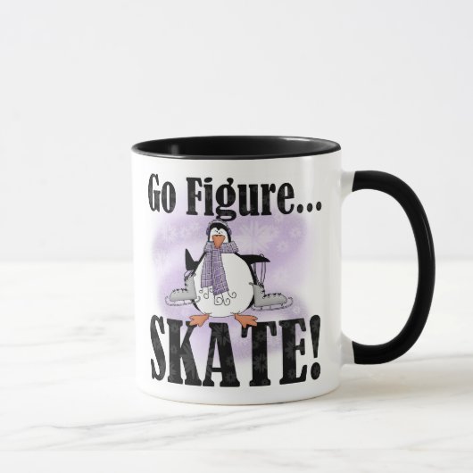 Mug Le pingouin vont figure patin (Droite)