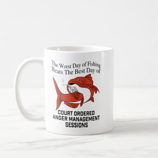 Mug le pire jour de pêche bat le meilleur jour de cou (Gauche)