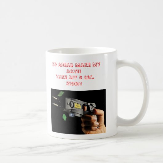 Mug Le pistolet à électrochoc 1, disparaissent font en (Droite)