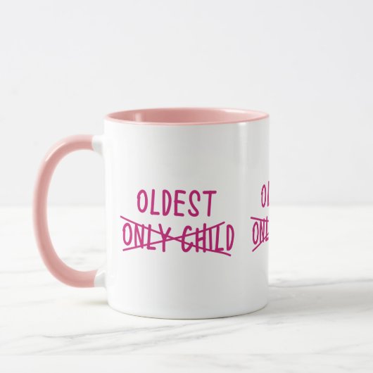 Mug Le plus âgé avec un seul enfant traversé (Gauche)
