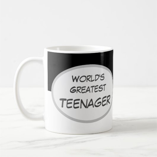 Mug Le plus grand adolescent du monde s'amuser heureux (Gauche)