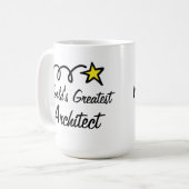 Mug Le plus grand architecte du monde - cadeau de café (Devant gauche)