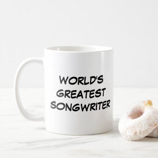 Mug "Le plus grand auteur de chansons du monde" (Avec donut)