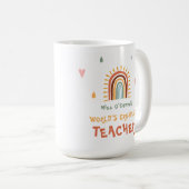 Mug Le plus grand cadeau d'enseignant du monde Boho ar (Devant droit)