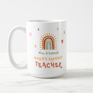 Mug Le plus grand cadeau d'enseignant du monde Boho ar