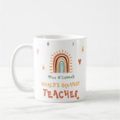 Mug Le plus grand cadeau d'enseignant du monde Boho ar (Gauche)