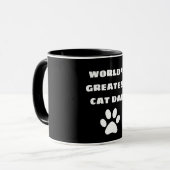 Mug Le plus grand chat du monde personnalisé papa text (Devant gauche)