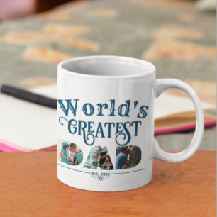 Mug Le plus grand DAD du monde avec 3 cadres photo